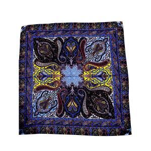 100% CASHMERE Scarf Vietri Milano Long Wrap 49x52 Colorful Paisely Mediterranean